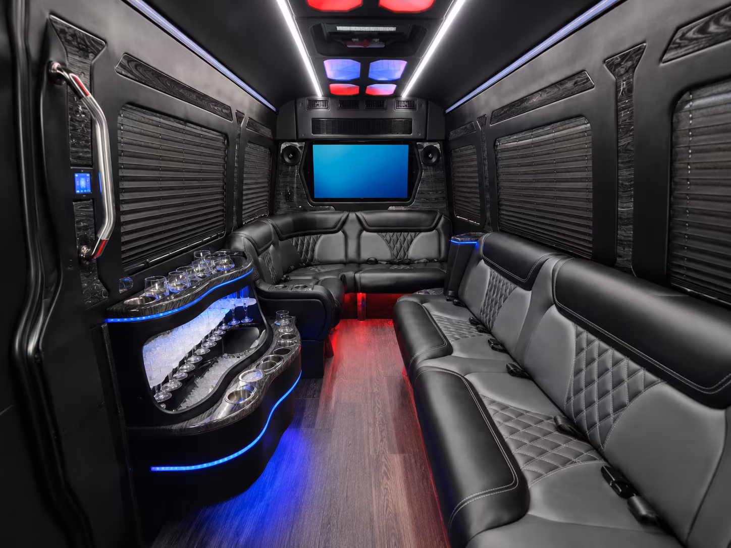 hattiesburg 25 passenger party bus interior