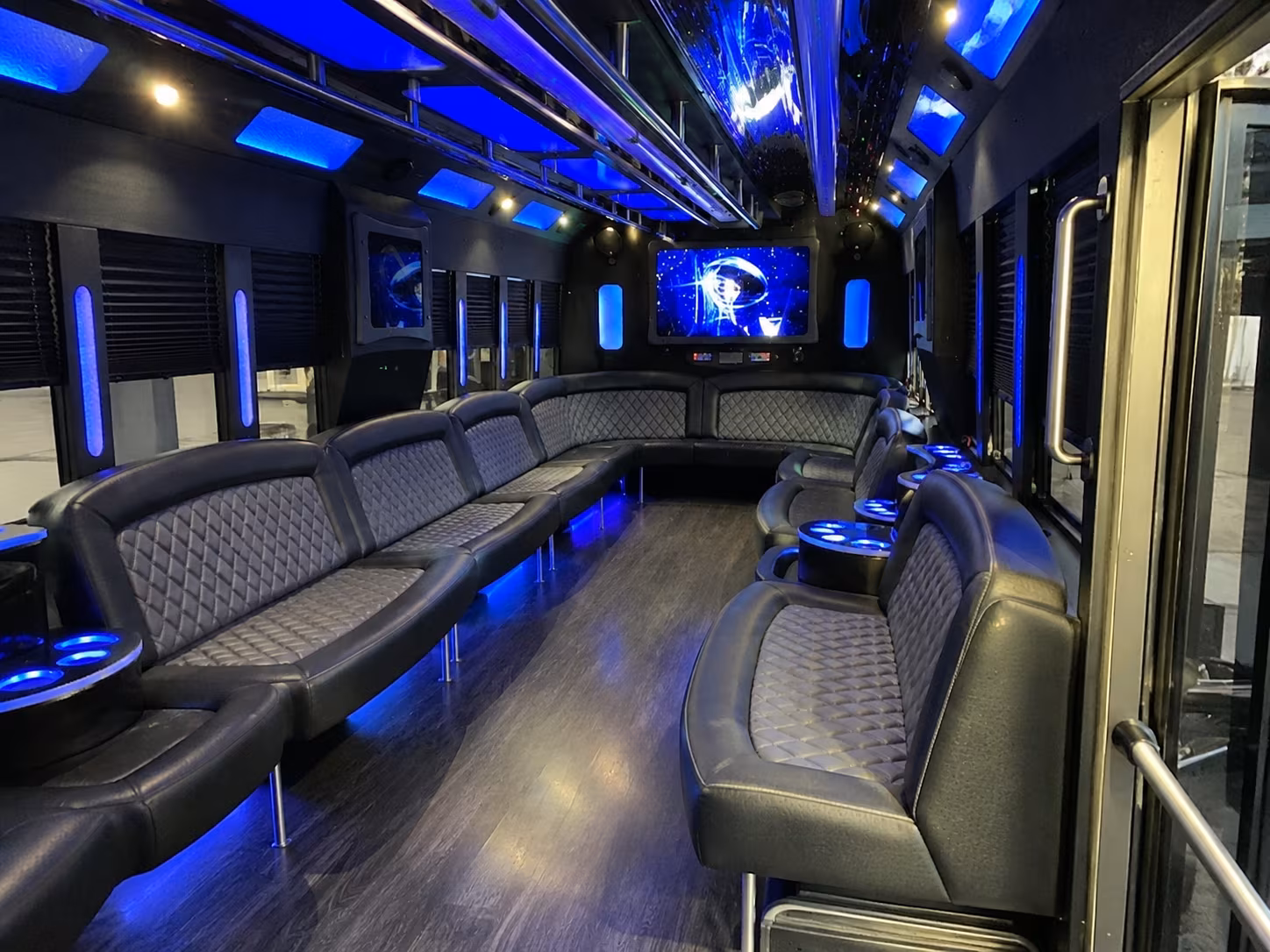 hattiesburg 28 passenger party bus interior