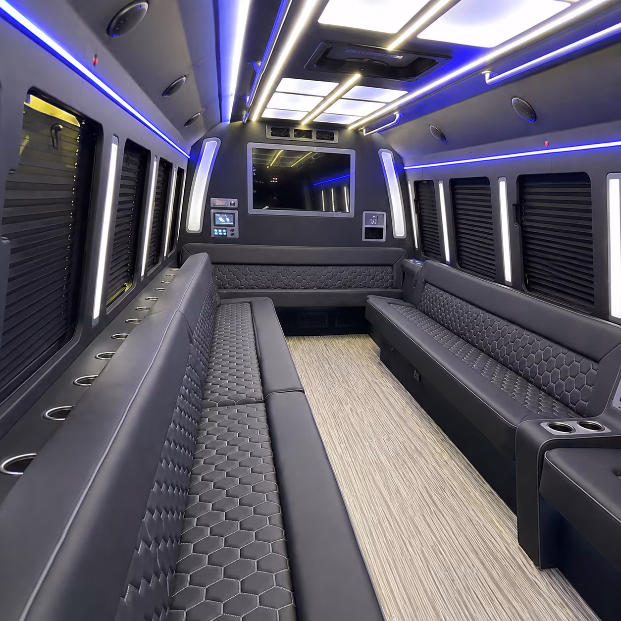 hattiesburg 40 passenger party bus inside