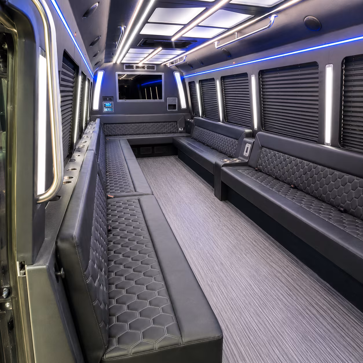 hattiesburg 40 passenger party bus interior