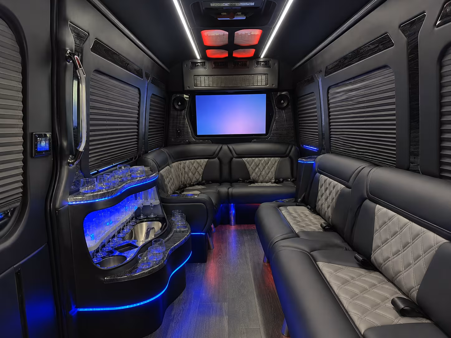hattiesburg 50 passenger party bus interior