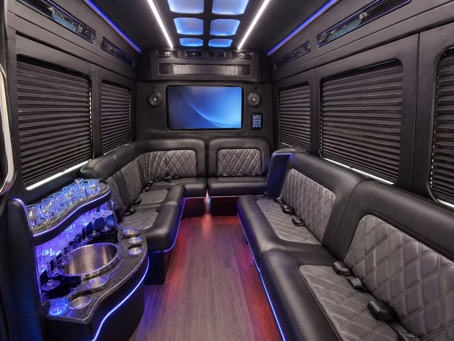 hattiesburg party bus rental interior