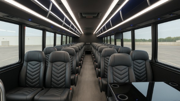 Interior of Charter Bus Company Hattiesburg's 15 Passenger Minibus in Hattiesburg