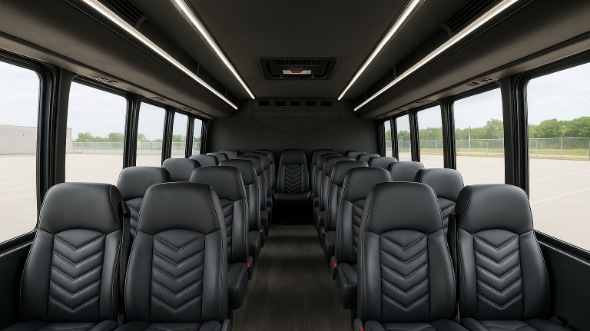 Interior of Charter Bus Company Hattiesburg's 18 Passenger Minibus in Hattiesburg