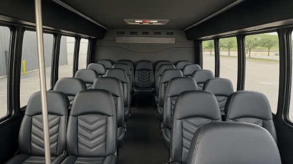 Interior of Charter Bus Company Hattiesburg's 20 Passenger Mini bus in Hattiesburg
