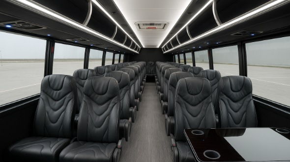 Interior of Charter Bus Company Hattiesburg's 25 Passenger Mini bus in Hattiesburg