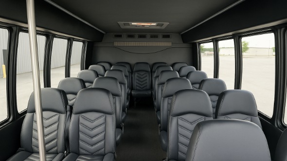 Interior of Charter Bus Company Birmingham's 30 Passenger Minibus in Birmingham