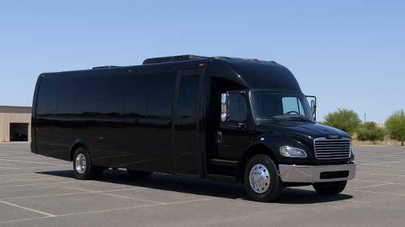 Exterior of Charter Bus Company Birmingham's 35 Passenger Minibus in Birmingham