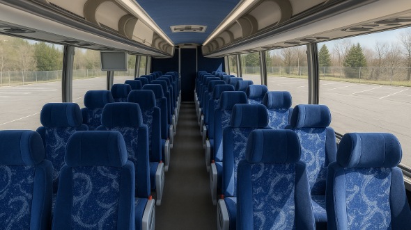Interior of Charter Bus Company Hattiesburg's 50 Passenger Charter Bus in Hattiesburg