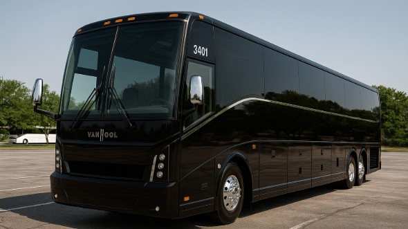 Exterior of Charter Bus Company Memphis's 50 Passenger Charter Bus in Memphis