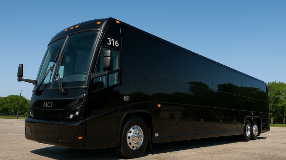Exterior of Charter Bus Company Hattiesburg's 55 Passenger Charter Bus in Hattiesburg