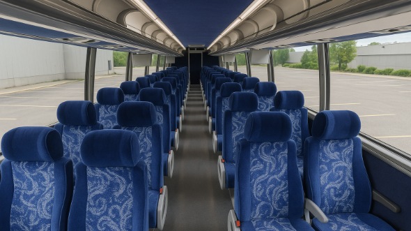 hattiesburg 54 passenger charter bus inside