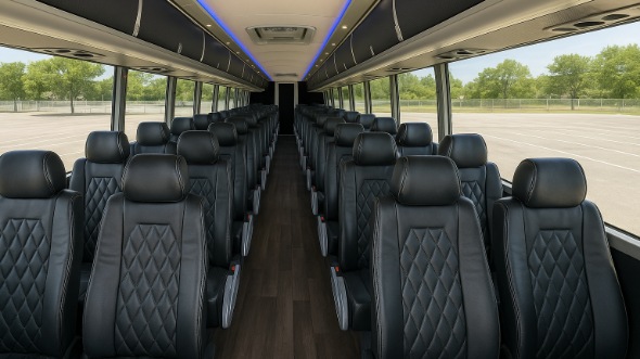 hattiesburg 55 passenger charter bus inside